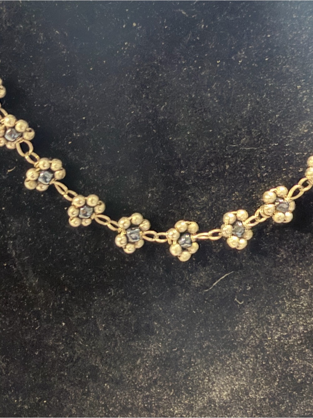 Silver Floral Crystal Necklace - Elegant Women’s Jewelry - Picture 2 of 2